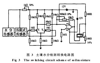 圖3 土壤水分檢測轉換電路圖