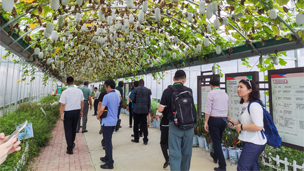 考察團一行詳細了解數字農業解決方案和具體應用成效