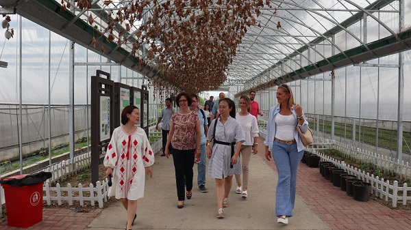 研修班一行在現(xiàn)代農(nóng)業(yè)產(chǎn)業(yè)園現(xiàn)場(chǎng)觀摩5